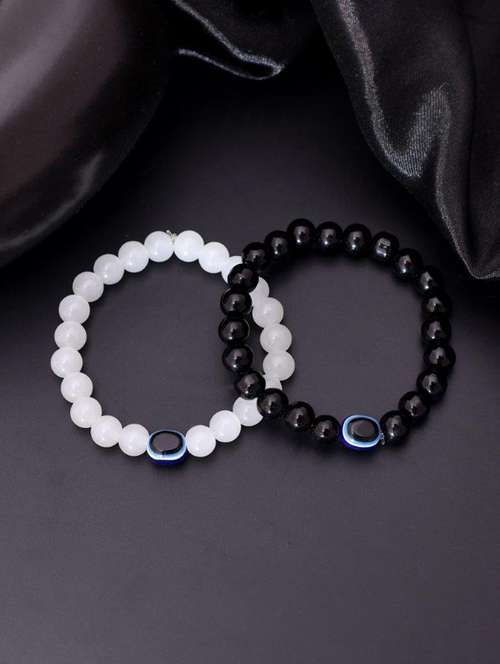 multi colored plastic beaded bracelet combo - 20881162 - Standard Image - 0