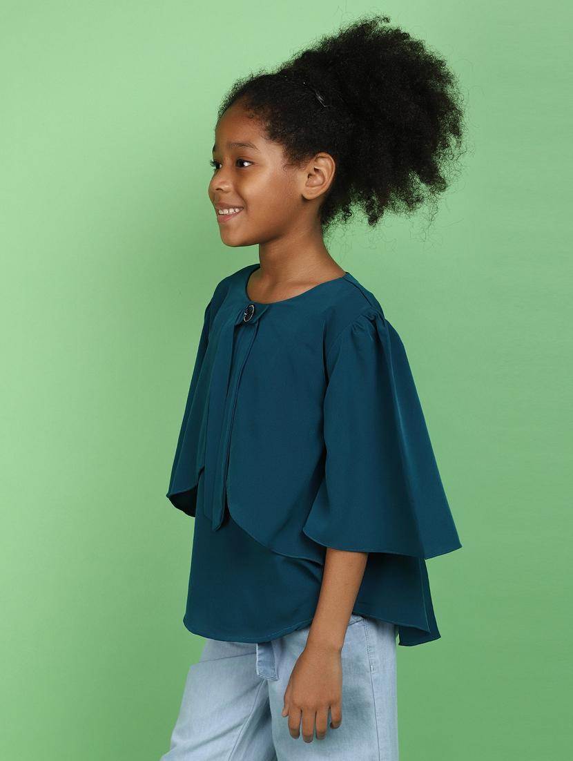 girls teal solid top - 20884448 - Standard Image - 2