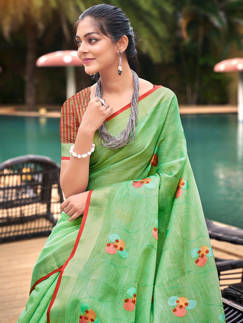 women self design handloom saree with blouse - 20884683 - Standard Image - 2