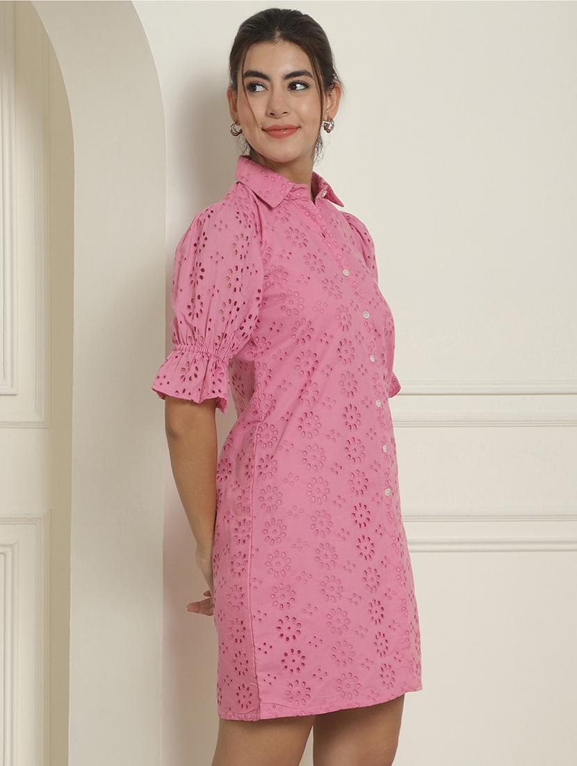 women self-designed schiffli sheath dress - 20884709 - Zoom Image - 0