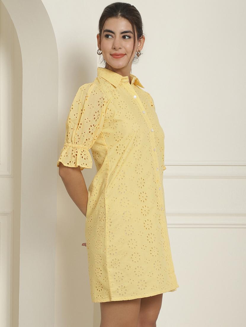women self-designed schiffli sheath dress - 20884711 - Zoom Image - 0