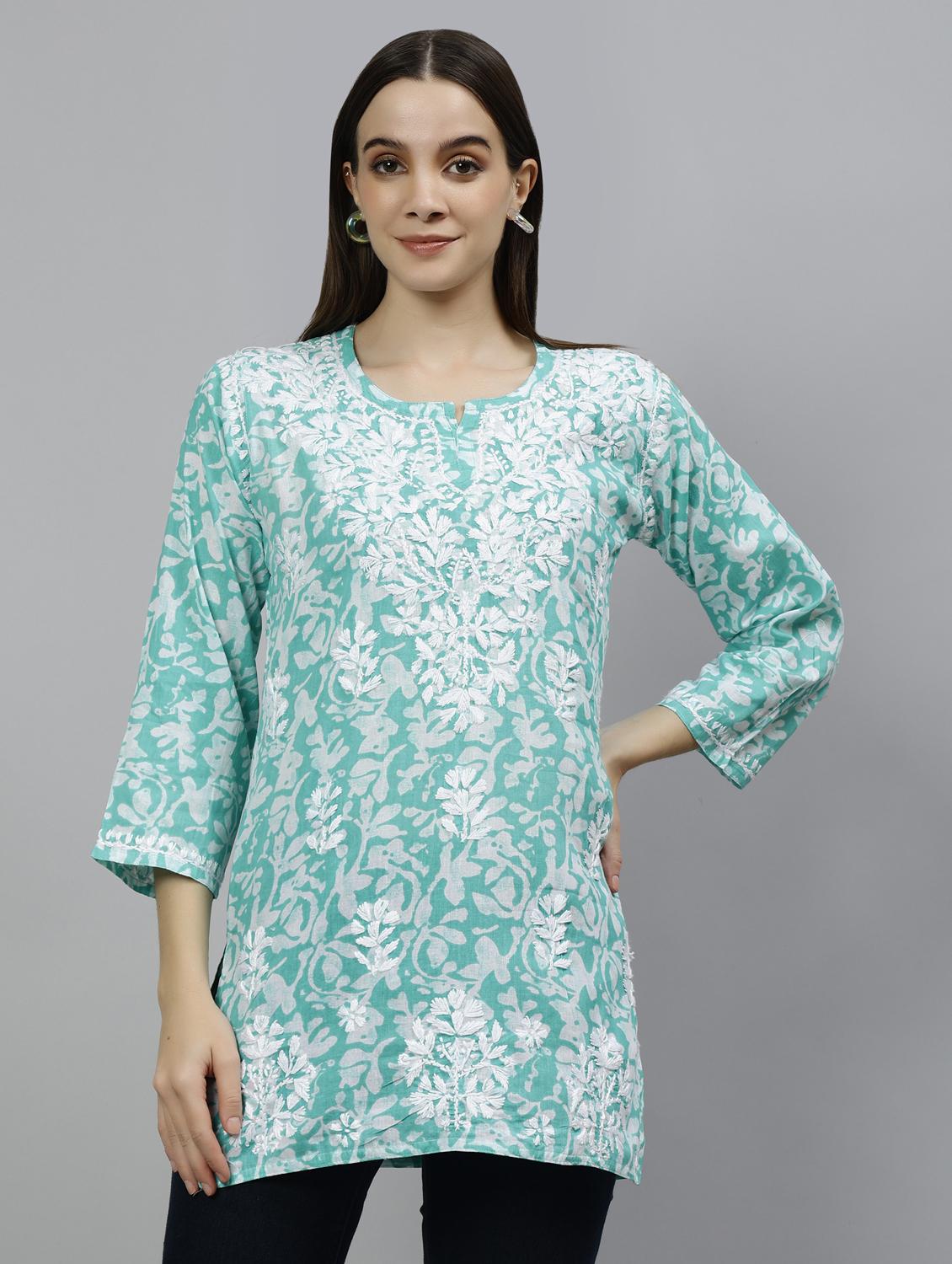 women three quarter sleeve straight kurti - 20884757 - Zoom Image - 0