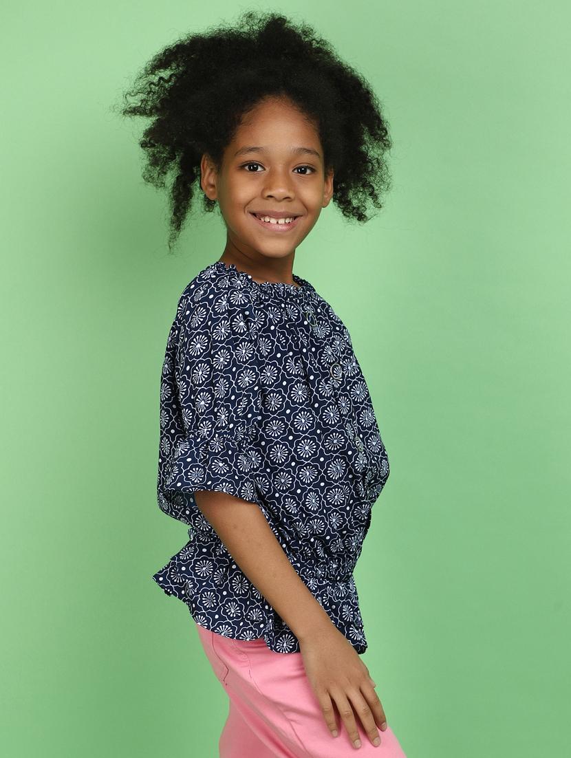 girls blue printed top - 20884929 - Standard Image - 2