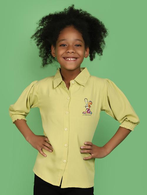 girls yellow graphic shirt - 20884941 -  Standard Image - 0