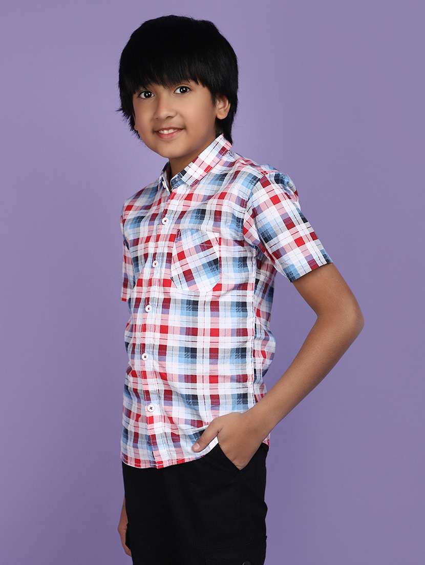 multicolored checks cotton shirt - 20884977 -  Standard Image - 2