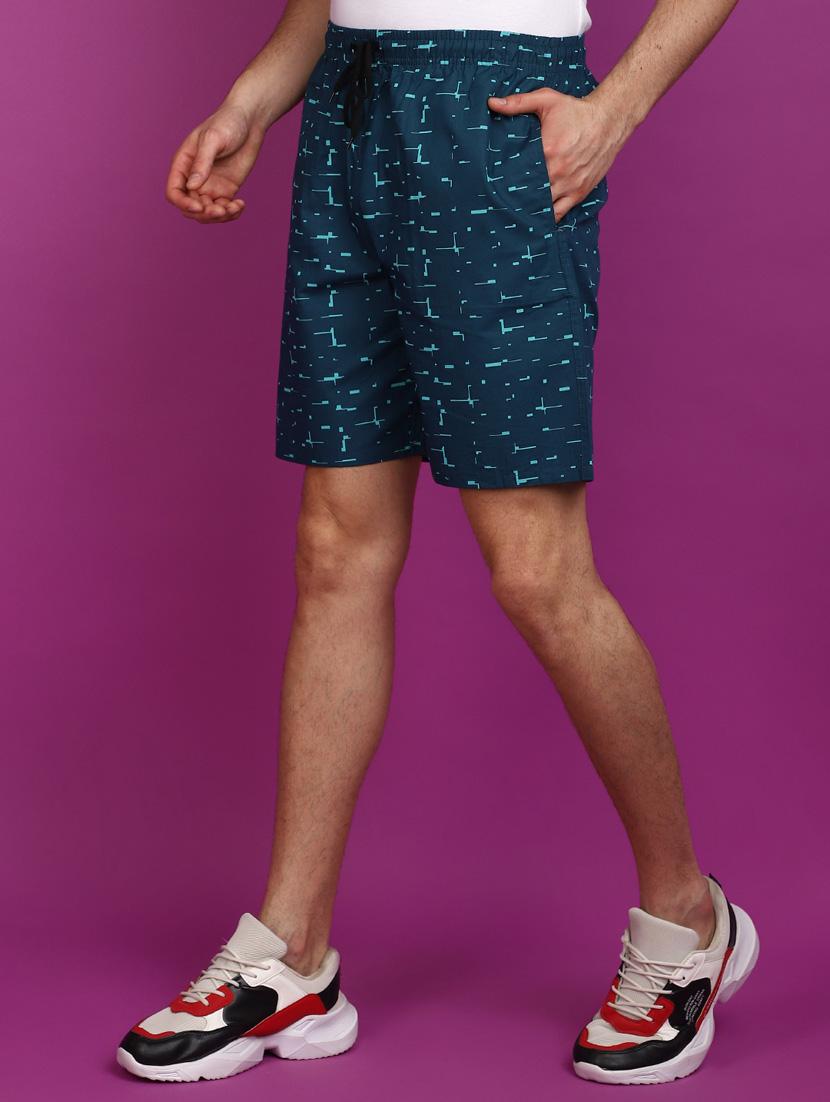 teal blue cotton shorts - 20884996 - Standard Image - 2