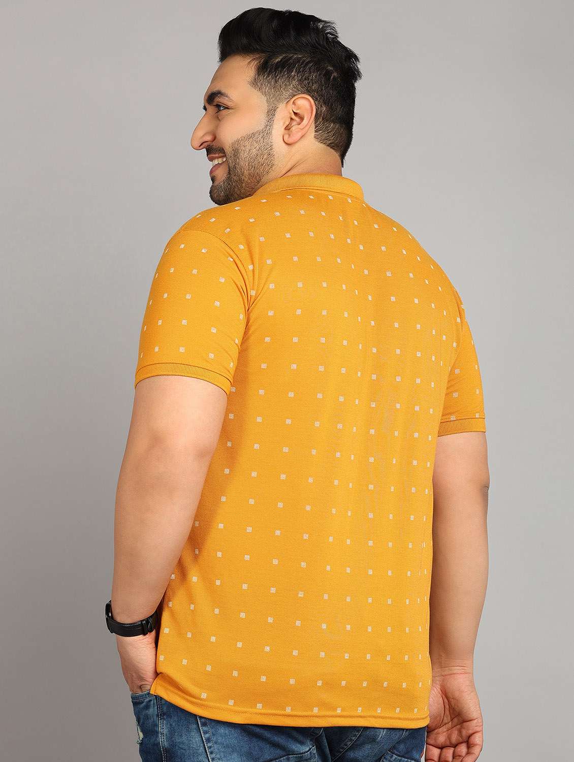 mustard cotton plus tshirt - 20885095 -  Standard Image - 2