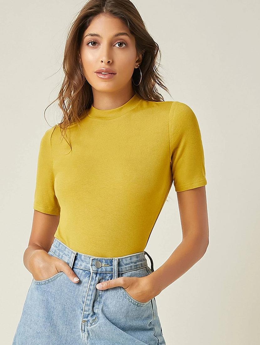 women solid crew neck top - 20885372 -  Zoom Image - 0