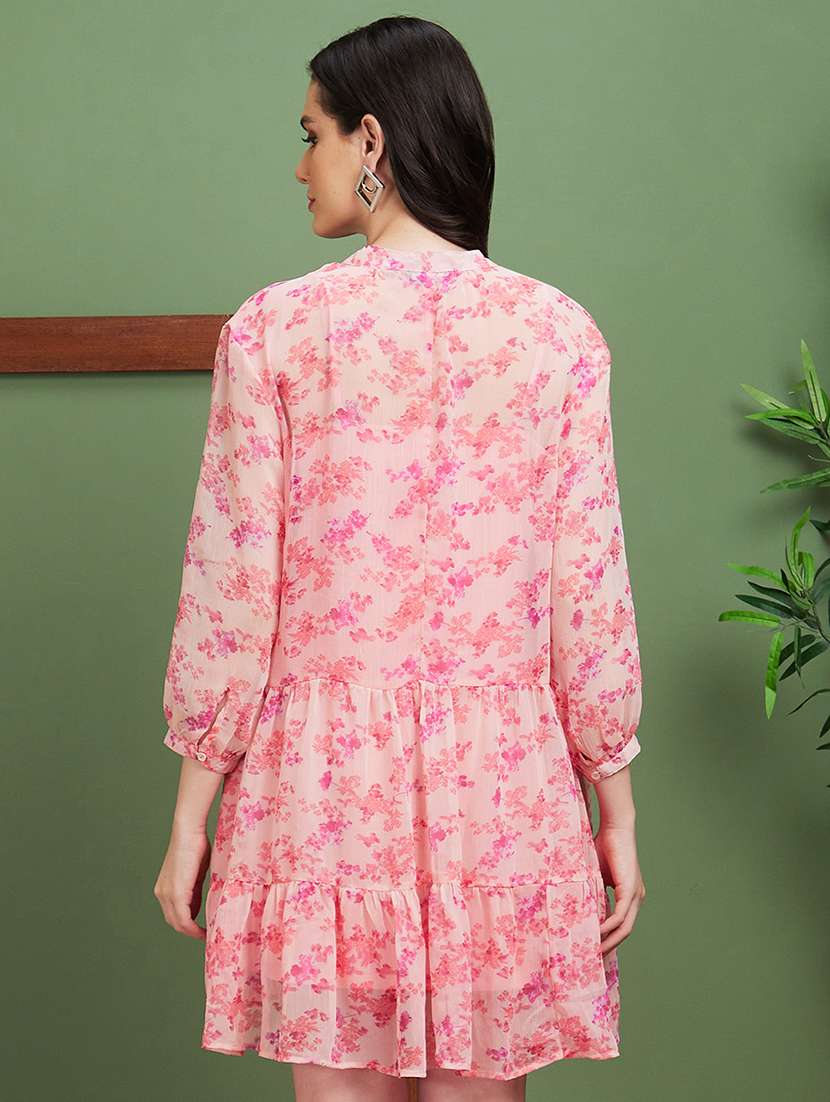 pink floral printed tiered dress - 20885412 -  Standard Image - 2