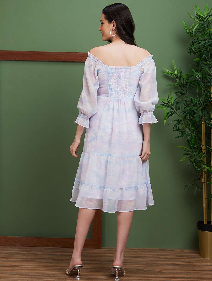 blue floral printed tiered dress - 20885413 -  Standard Image - 2