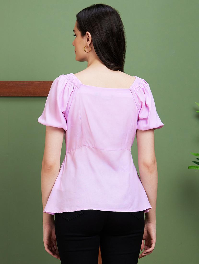 lavender solid regular top - 20885423 - Standard Image - 2