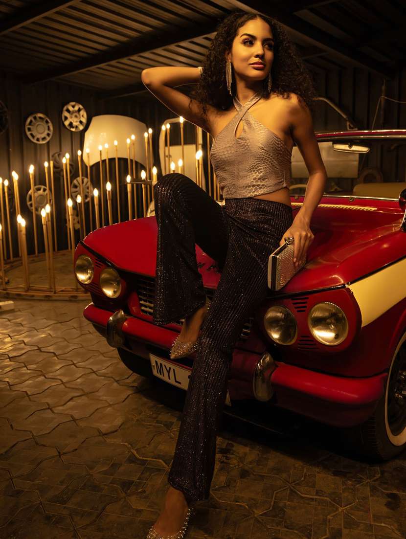 silver self-designed regular top