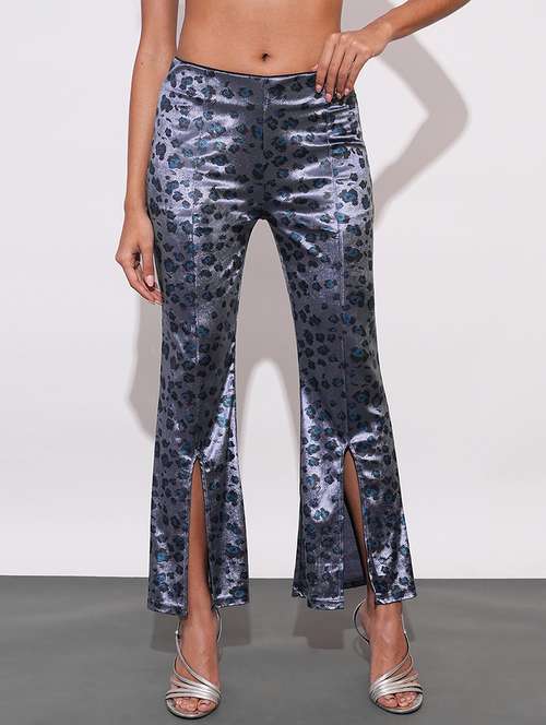 women mid-rise self-designed bootcut trouser - 20885441 -  Standard Image - 0