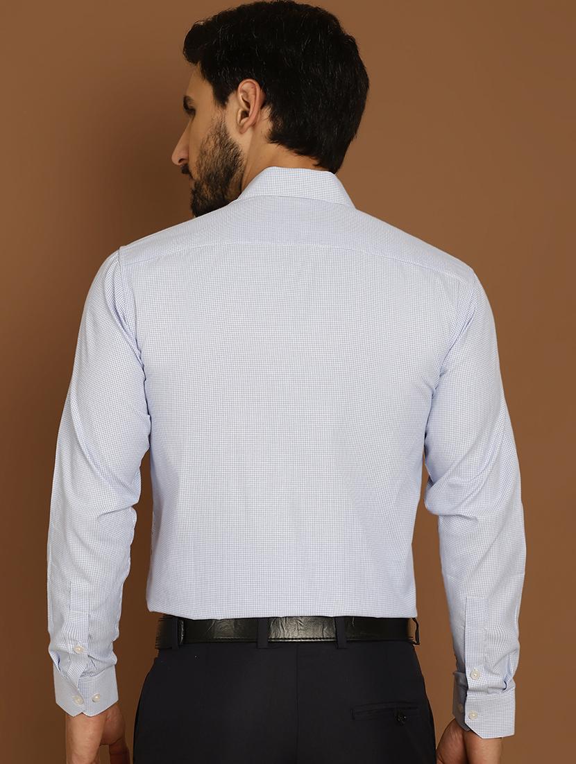 light blue cotton blend formal shirt - 20888265 - Standard Image - 2