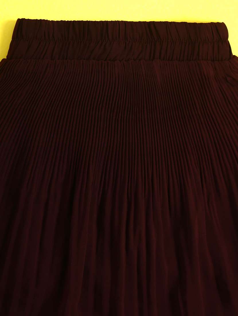 girls maroon self design flared skirt - 20891061 -  Standard Image - 2