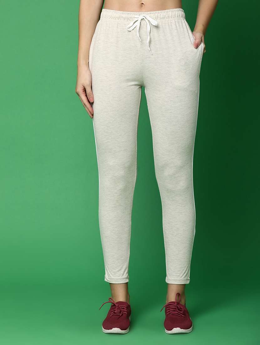 women mid-rise solid track pant