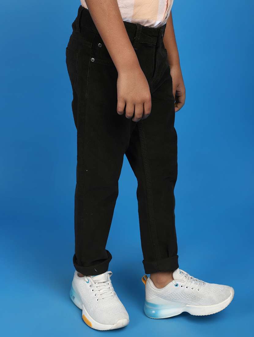 boys black solid mid rise slim fit jean - 20891269 -  Standard Image - 2