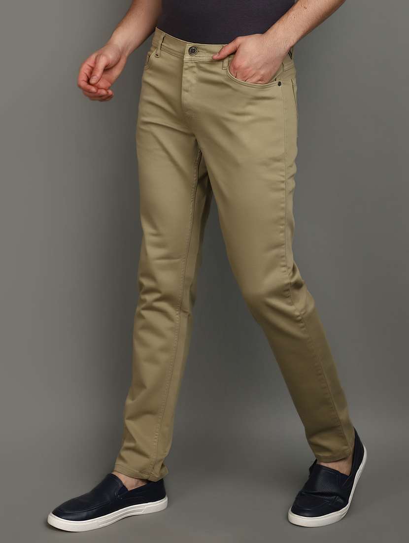 men mid rise solid chinos - 20892590 -  Standard Image - 2