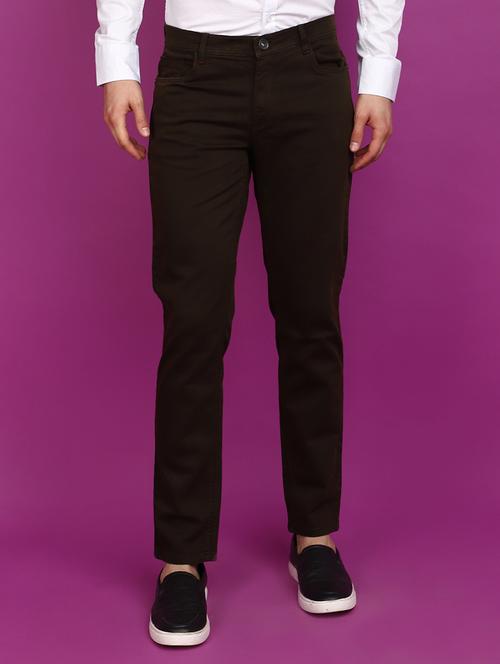 men mid rise solid chinos - 20892591 - Standard Image - 0