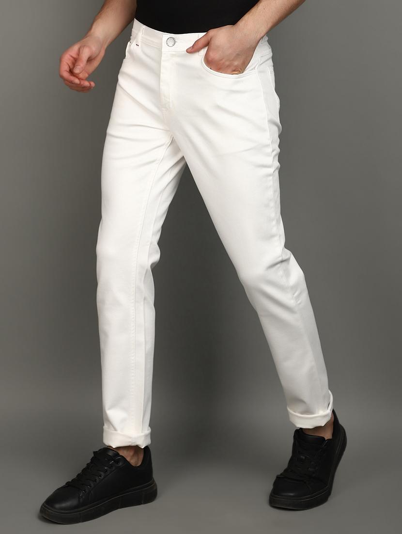 men mid rise solid chinos - 20892592 - Standard Image - 2