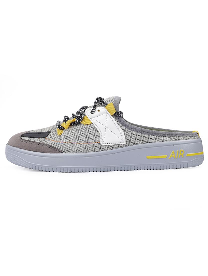 grey synthetic sneakers - 20893557 - Standard Image - 2
