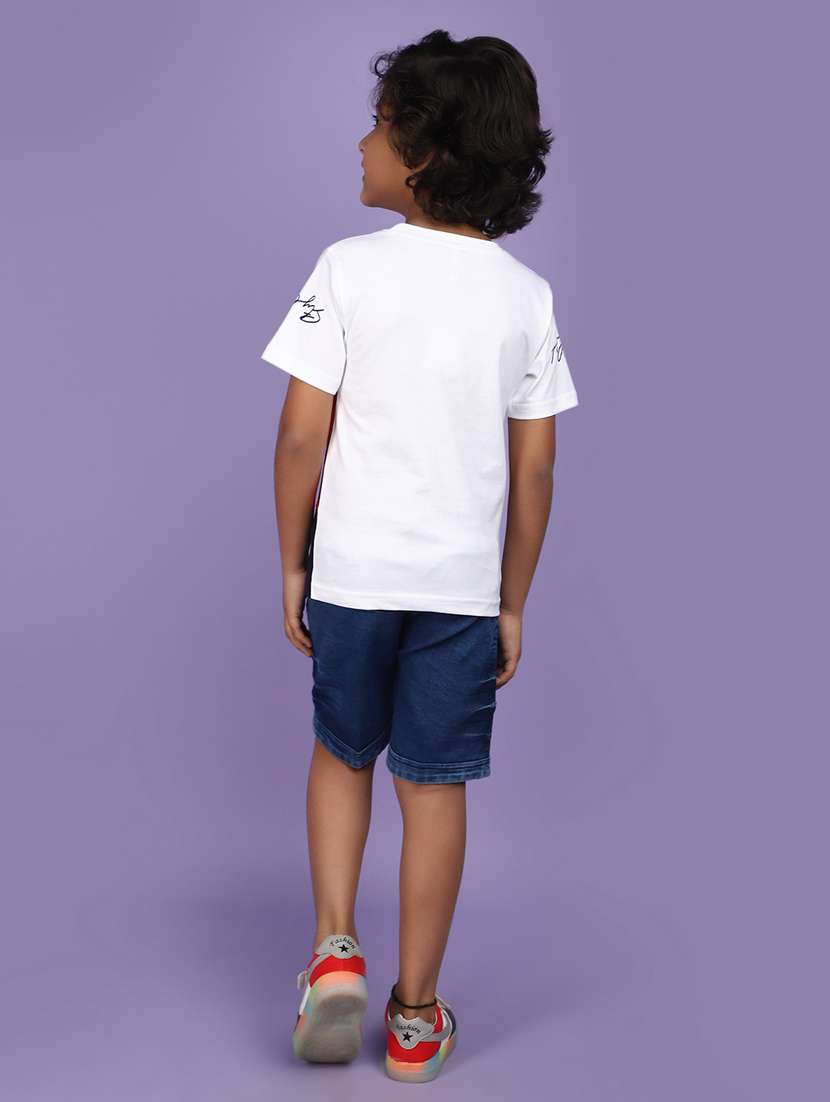 boys round neck printed shorts set - 20893831 -  Standard Image - 2