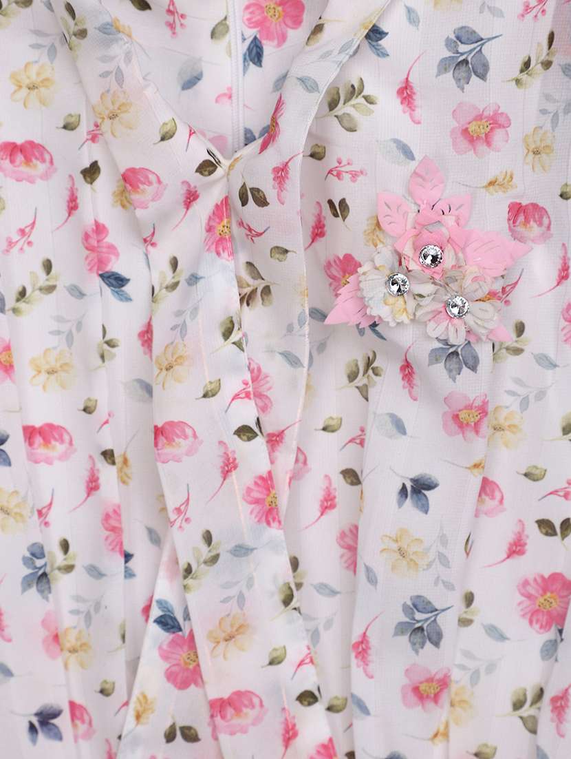 girls round neck printed skirt top set - 20893832 -  Standard Image - 2