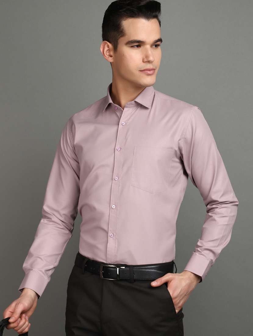 men mauve regular fit solid formal shirt - 20893901 -  Standard Image - 2