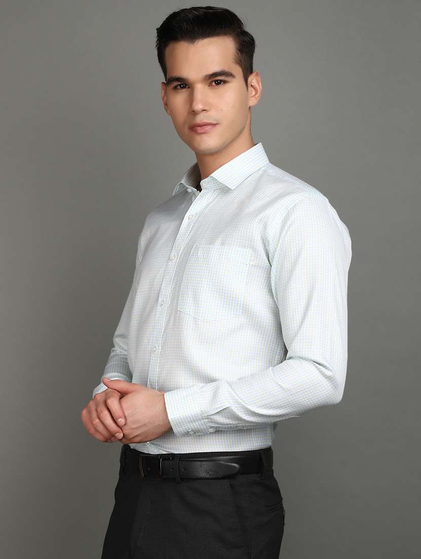 white cotton blend formal shirt - 20893903 -  Standard Image - 2