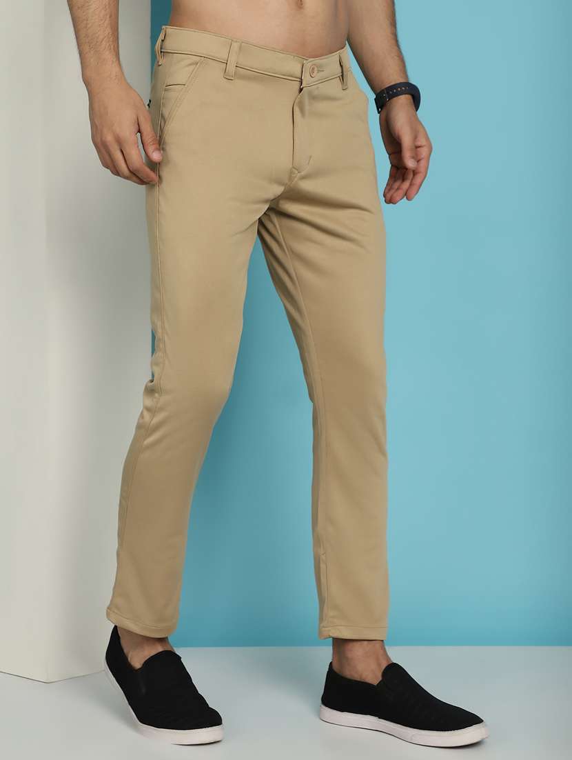beige cotton chinos casual trousers - 20894826 -  Standard Image - 2