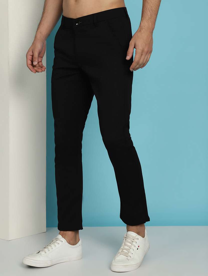 men mid rise flat front casual trouser - 20894837 -  Standard Image - 2