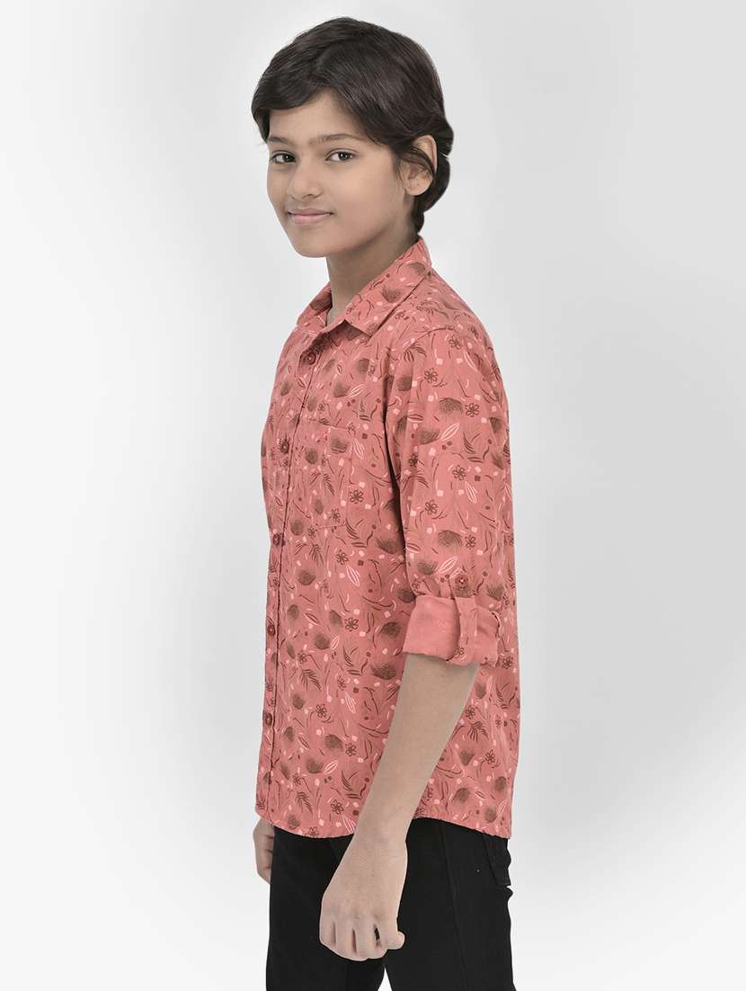 boys' floral printed regular shirt - 20894972 - Standard Image - 2