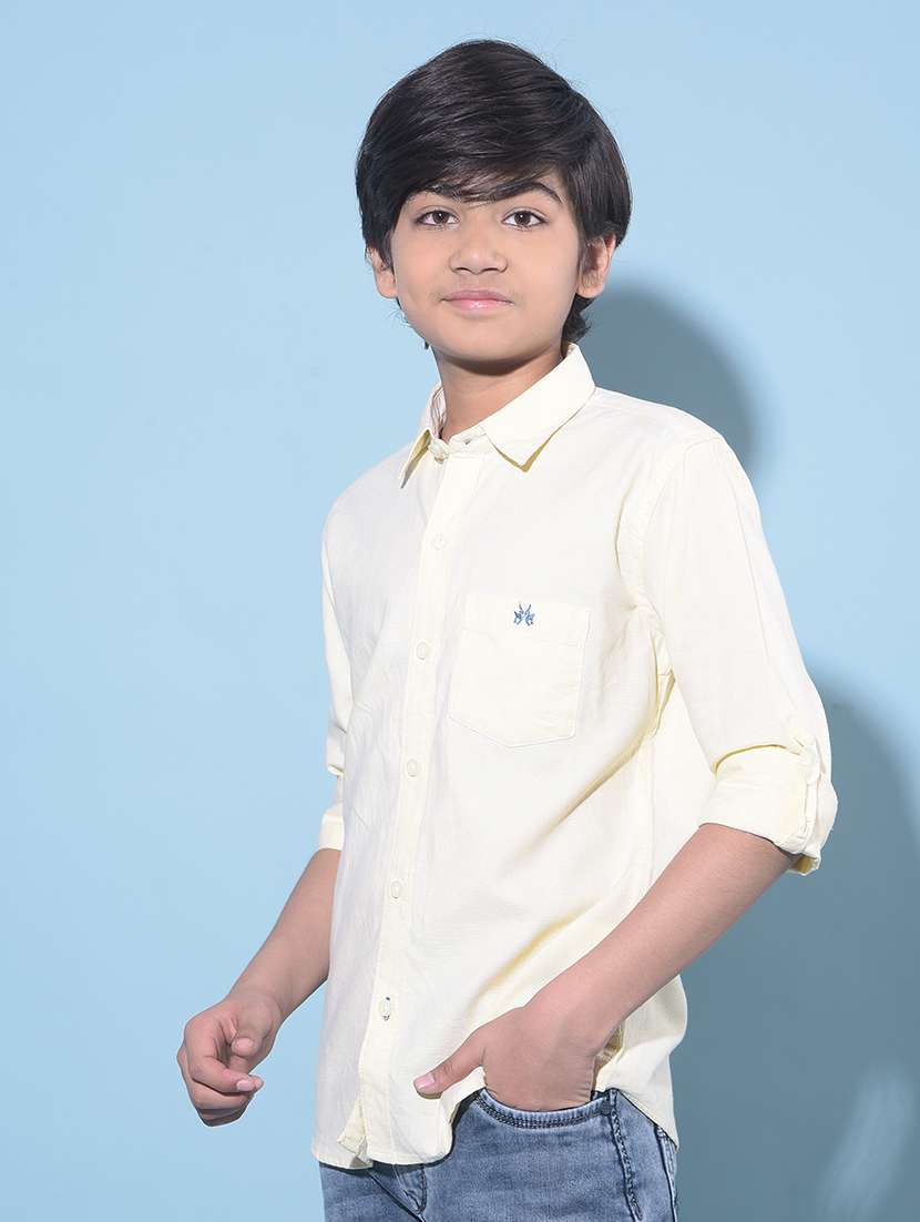 boys' classic solid color regular shirt - 20894981 -  Standard Image - 2