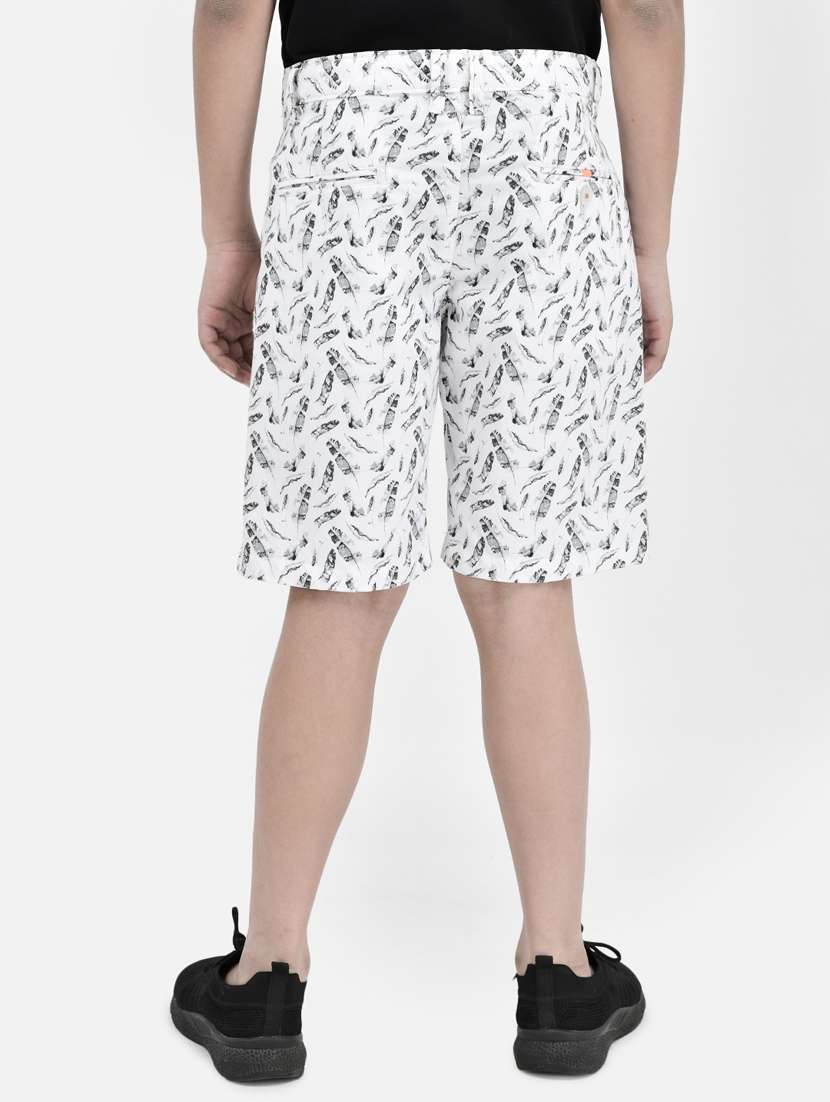 kids white printed three fourth shorts - 20894993 -  Standard Image - 2