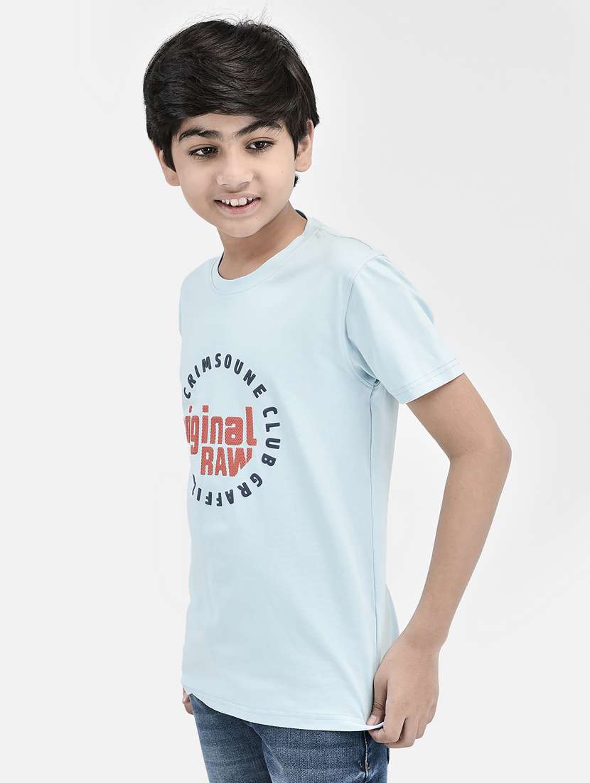 boys front print short sleeve t-shirt