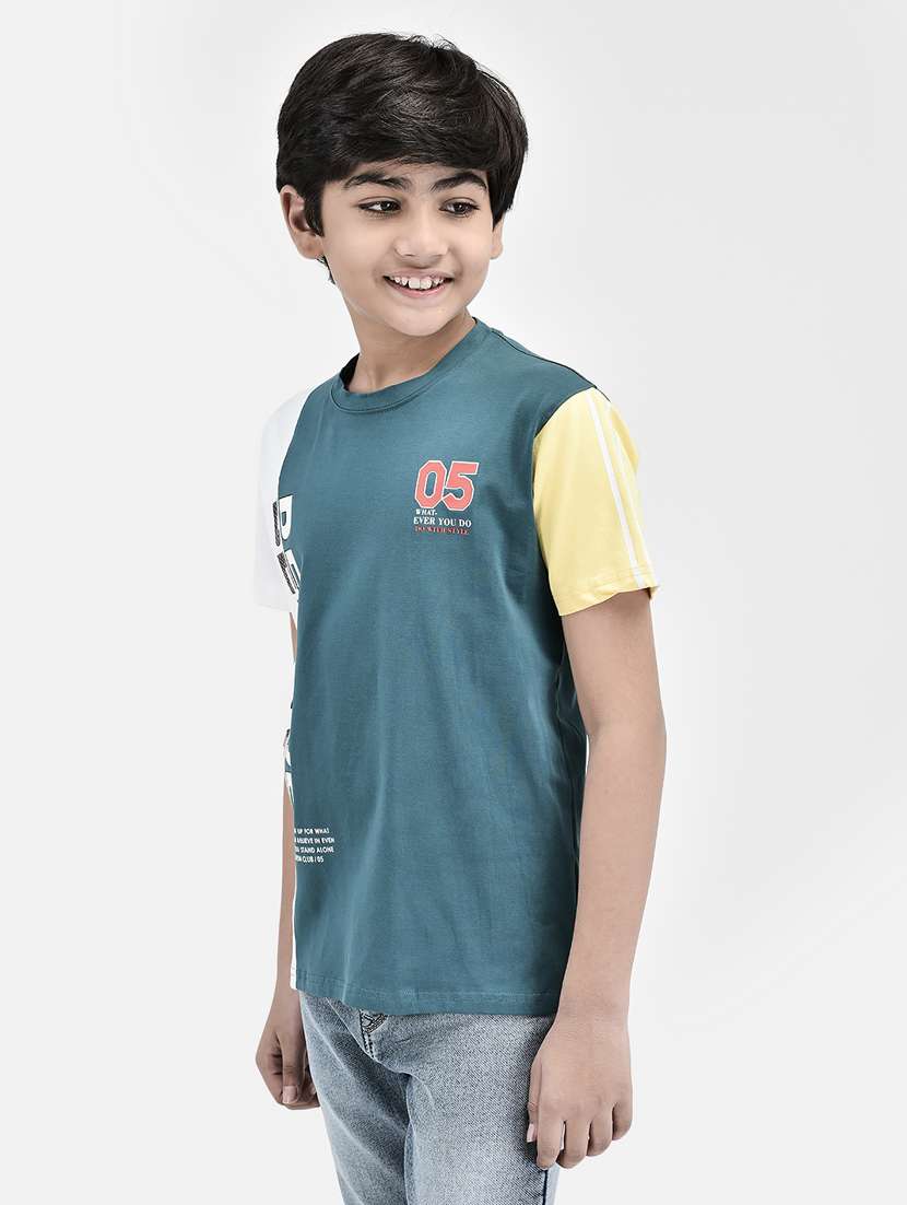 boys' color block regular t-shirt