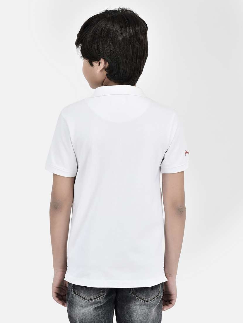 white cotton blend tshirt - 20895028 -  Standard Image - 2