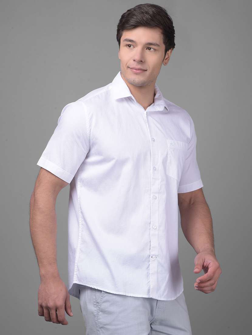 white cotton casual shirt - 20895232 -  Standard Image - 2