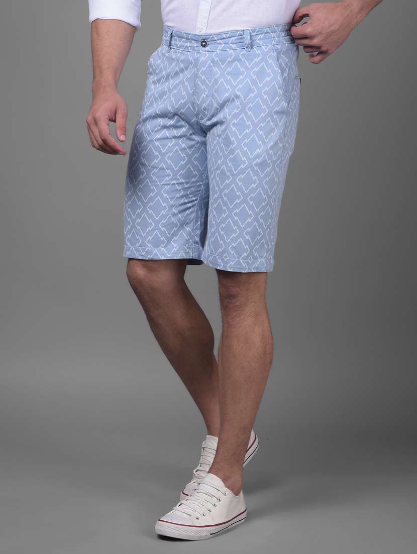 men mid rise cotton bermuda shorts