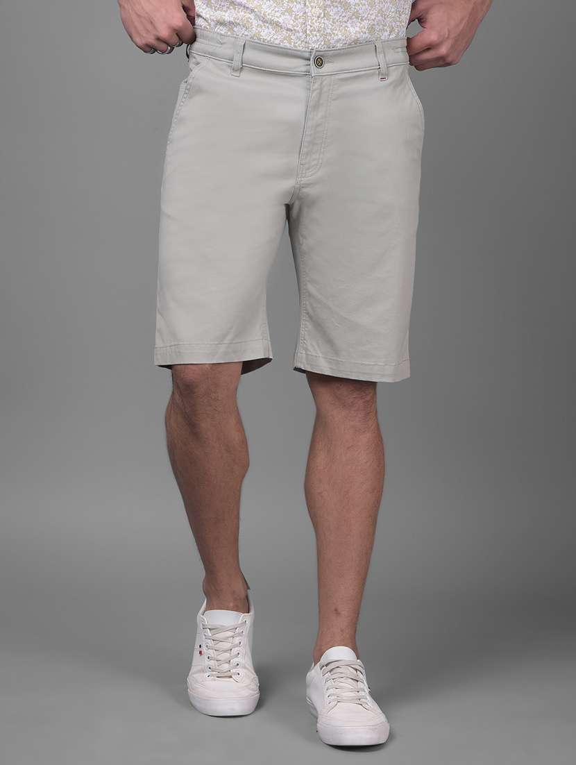 men mid rise cotton bermuda shorts