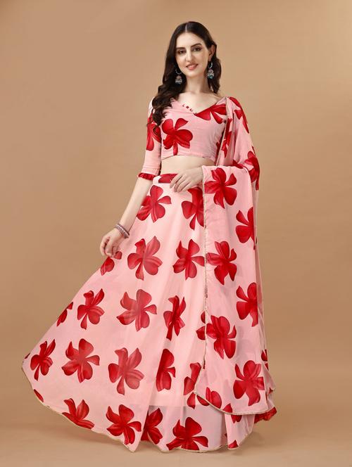 women red flared lehenga choli with dupatta - 20895953 - Standard Image - 0