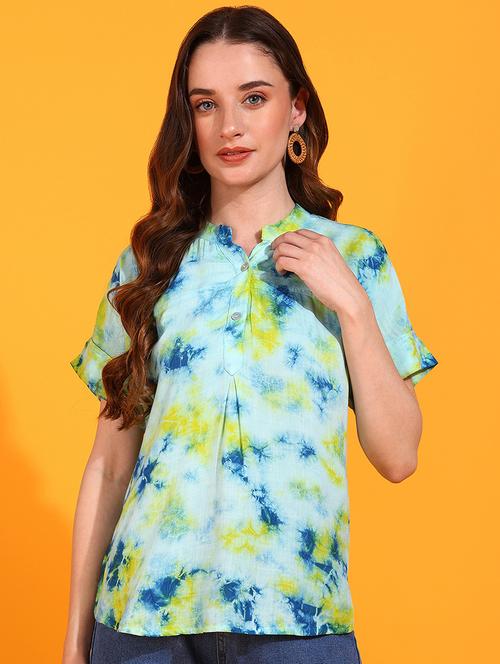 women tie & dye relaxed fit regular top - 20895974 -  Standard Image - 0
