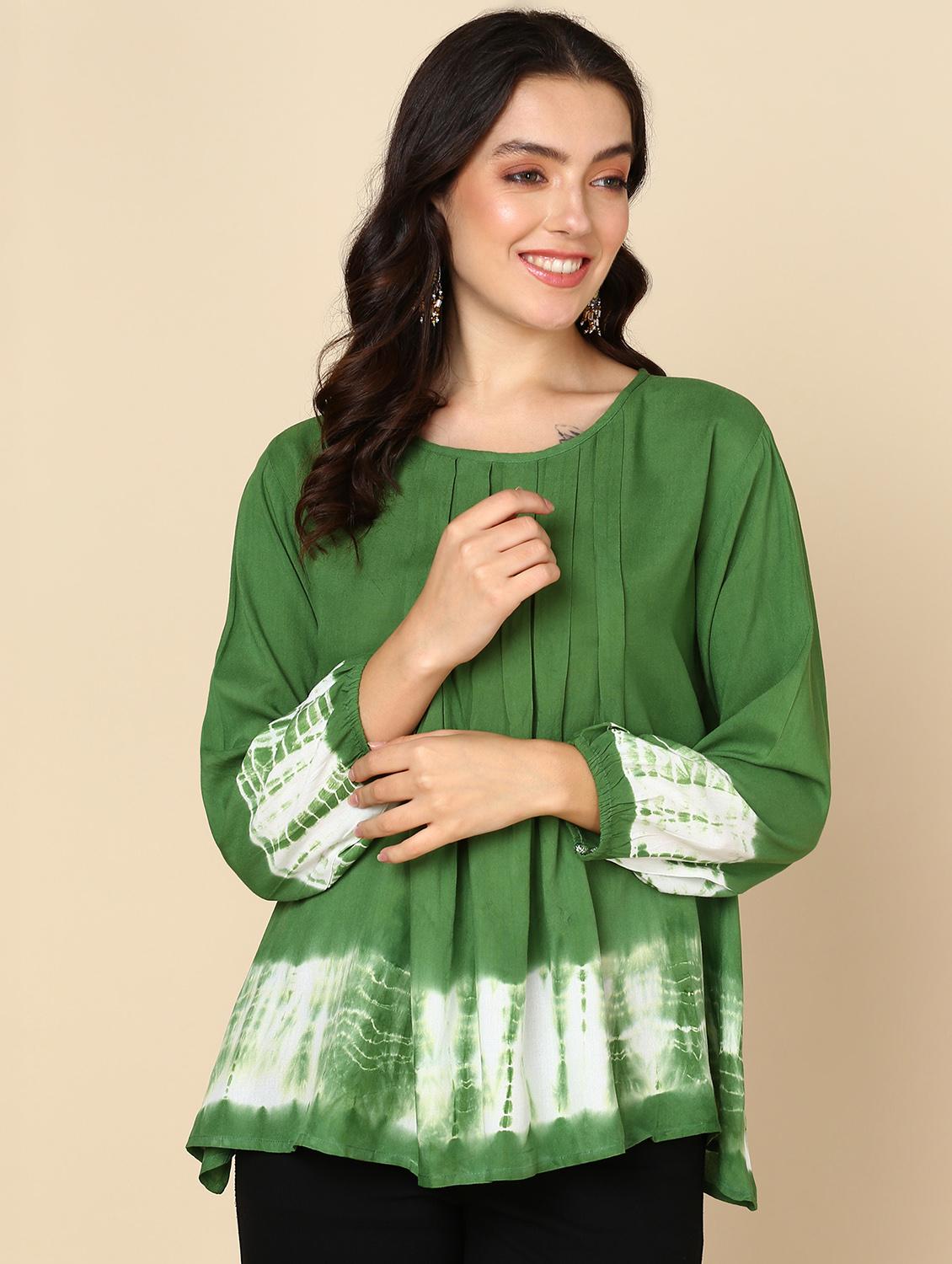 women tie & dye relaxed fit regular top - 20896016 - Zoom Image - 0