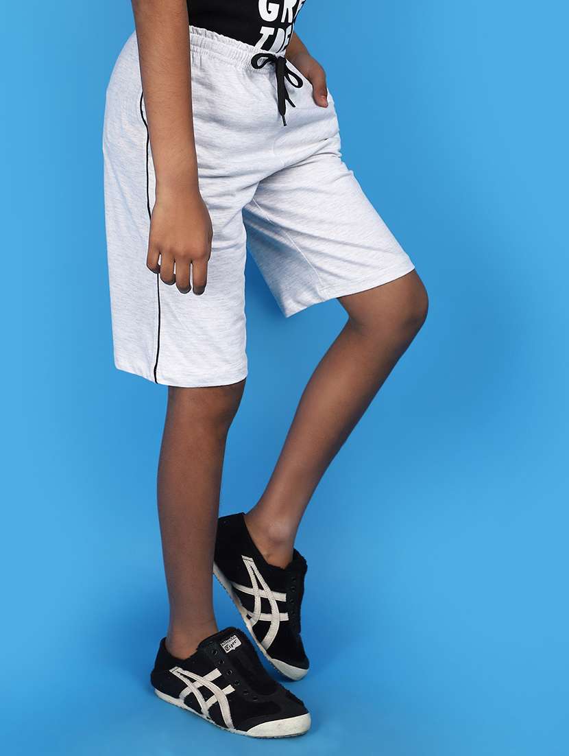 grey cotton shorts & three fourth - 20901259 -  Standard Image - 2