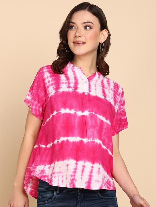women tie & dye relaxed fit regular top - 20901341 -  Standard Image - 0