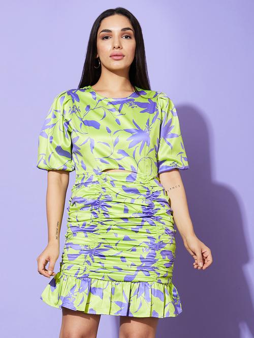 women's floral printed bodycon dress - 20901444 - Standard Image - 0