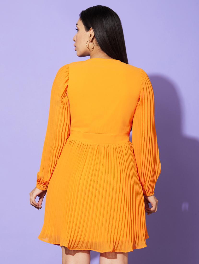 women's fit & flare solid color dress - 20901448 - Standard Image - 2
