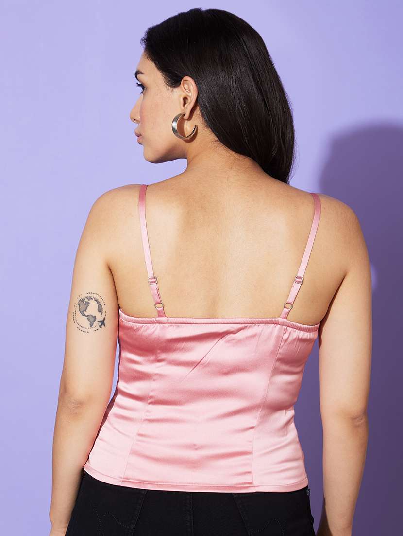women pink solid regular top - 20901460 -  Standard Image - 2