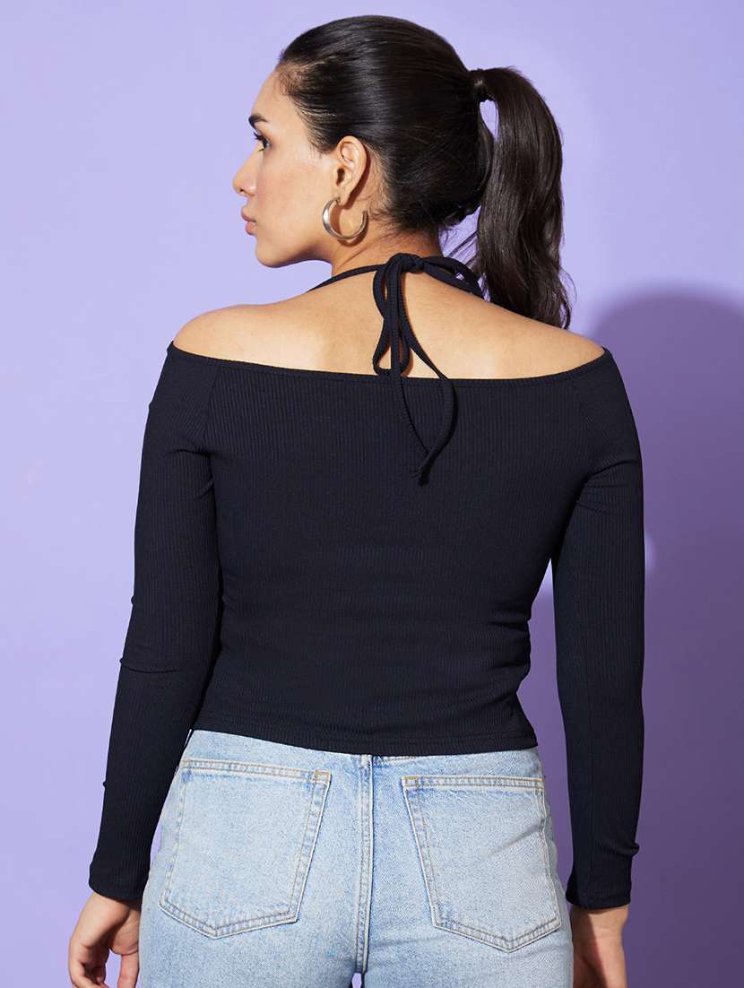 black solid regular top - 20901468 -  Standard Image - 2