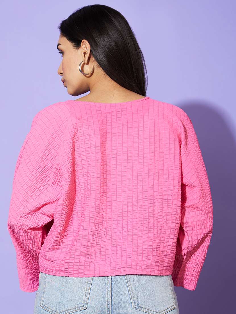 women pink self-designed regular top - 20901497 -  Standard Image - 2